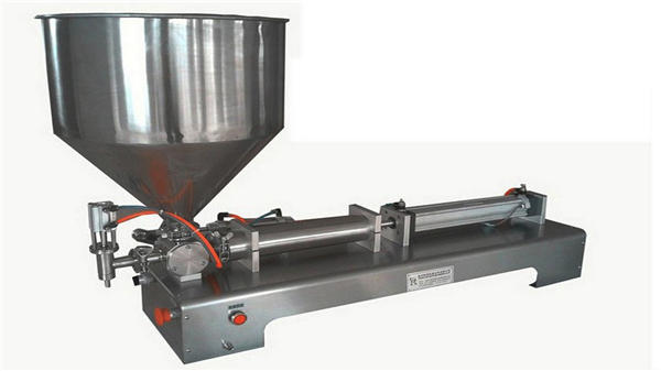 Yagona bosh yarim avtomatik vertikal pasta to'ldirish mashinasi